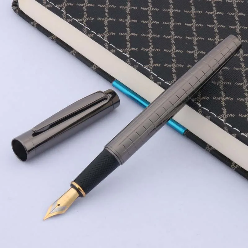 Gun gray Business gift Filamentary wave Golden accessories Fountain Pen 
Gun gray Business gift Filamentary wave Golden accessories Fountain Pen