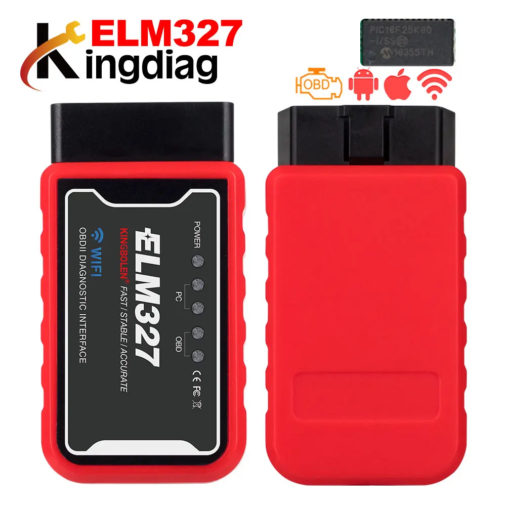 New PIC18F25K80 Chip ELM327 WiFi/Bluetooth V1.5 OBDII Diagnostic Tool For IPhone/Android/PC ELM 327 OBD Auto Scanner for Torque
New PIC18F25K80 Chip ELM327 WiFi/Bluetooth V1.5 OBDII Diagnostic Tool For IPhone/Android/PC ELM 327 OBD Auto Scanner for Torque