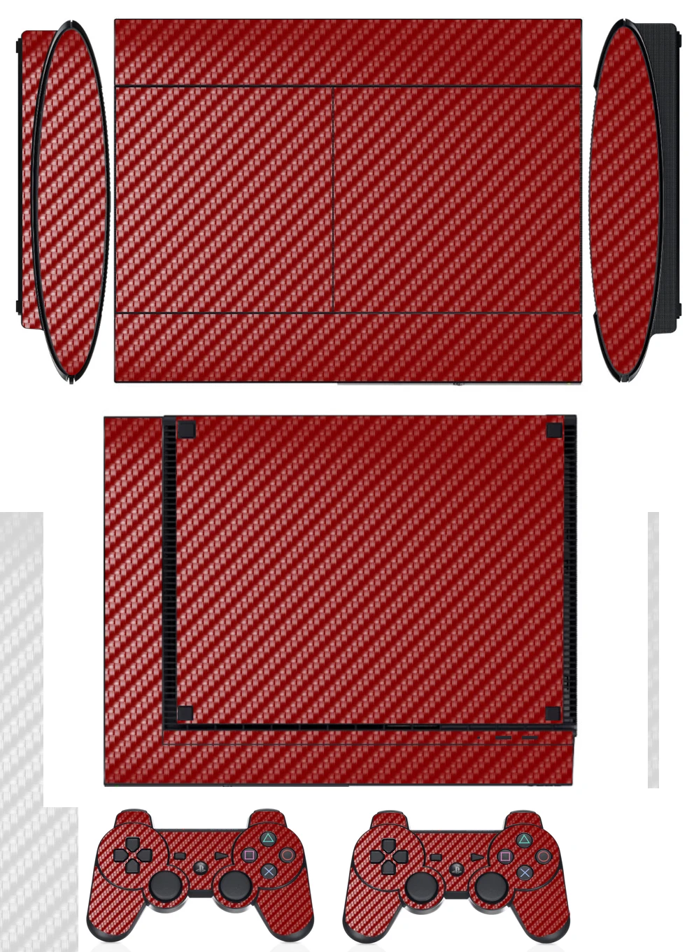 Red Carbon Fiber Vinyl Skin Sticker Protector for Sony PS3 Super Slim 4000 and 2 controller skins Stickers
Red Carbon Fiber Vinyl Skin Sticker Protector for Sony PS3 Super Slim 4000 and 2 controller skins Stickers