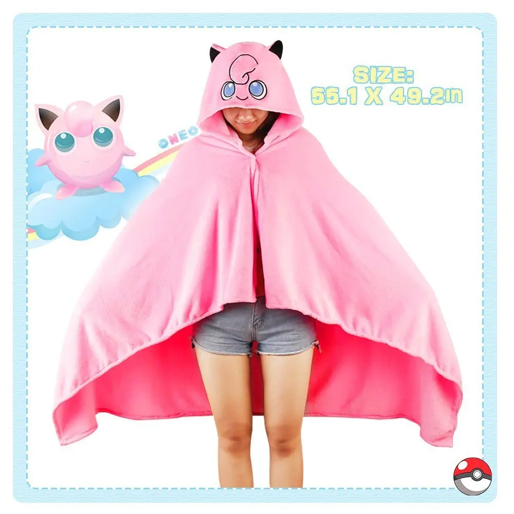 OJBK Hooded Cape Coat Anime Pokemon Cosplay Cloak Comfortable Otaku Girl Air conditioner Blanket Spring Winter Shawl Jigglypuff
OJBK Hooded Cape Coat Anime Pokemon Cosplay Cloak Comfortable Otaku Girl Air conditioner Blanket Spring Winter Shawl Jigglypuff