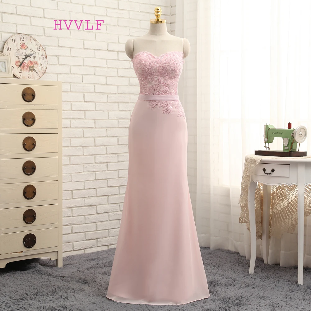 HVVLF 2019 Cheap Bridesmaid Dresses Under 50 Mermaid Sweetheart Floor Length Pink Chiffon Lace Wedding Party Dresses
HVVLF 2019 Cheap Bridesmaid Dresses Under 50 Mermaid Sweetheart Floor Length Pink Chiffon Lace Wedding Party Dresses