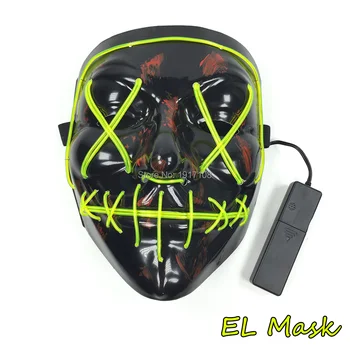 Wholesale 10 pcs Fashion Fright Halloween Mask Sound Activated LED Neon Party Mask Movie scary Mask For Party Decoration
Wholesale 10 pcs Fashion Fright Halloween Mask Sound Activated LED Neon Party Mask Movie scary Mask For Party Decoration