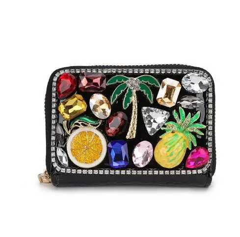 XZ29 Pu Women Purse Card Holder Purse Leather Zip Wallet Coin Card Holder Card Female Clutch Bag