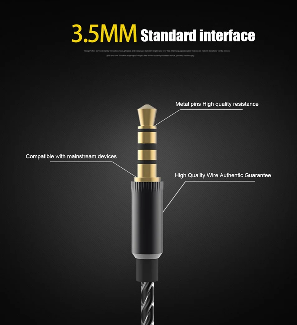 Stereo Earphone Hifi Music Bass Earbuds Headphones In-ear with Mic for Phone Xiaomi iPhone Sony Computer PC Mp3 Sports Earphones (4)
