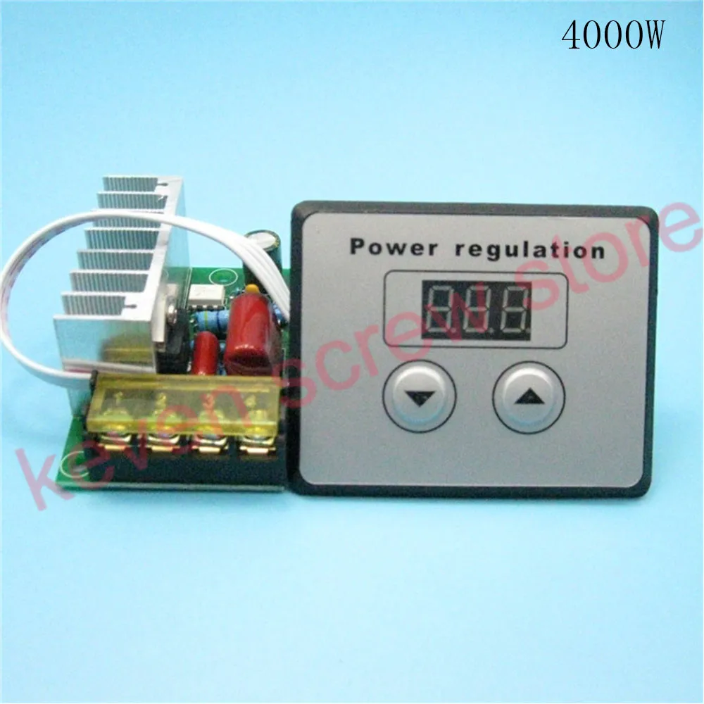 4000W CNC Thyristor Ultra-high Power Electronic Digital Regulator, Dimming, Speed control, Thermostat + Display
4000W CNC Thyristor Ultra-high Power Electronic Digital Regulator, Dimming, Speed control, Thermostat + Display