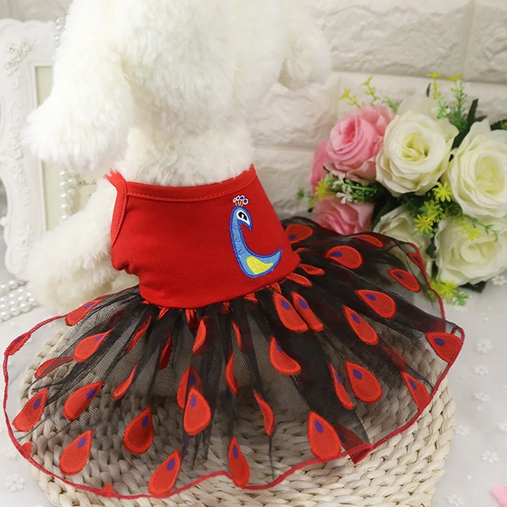 clothes for dogs fashion Animals Peacock Pattern Design Dog Dresses Summer Princess Dress
clothes for dogs fashion Animals Peacock Pattern Design Dog Dresses Summer Princess Dress