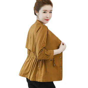 Women's Jacket Short Outcoat 2019 Spring Autumn New Thin Wild Loose Casual Fashion Stand Collar Solid Ladies Coat Tops 2XL Q180
Women's Jacket Short Outcoat 2019 Spring Autumn New Thin Wild Loose Casual Fashion Stand Collar Solid Ladies Coat Tops 2XL Q180