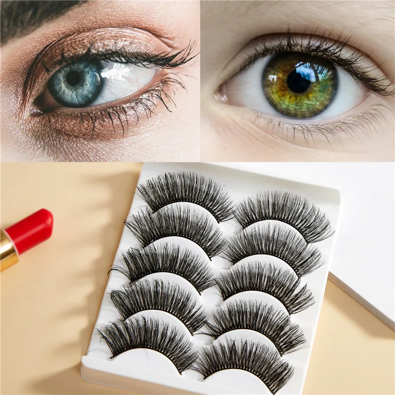 3d handmade false eyelashes five pairs of double solid three-dimensional natural cross thick eyelashes mixed
3d handmade false eyelashes five pairs of double solid three-dimensional natural cross thick eyelashes mixed