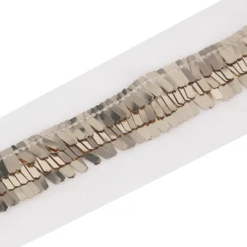 Wholesale 20yards White Craft Tulle Lace Trim Ribbon with Gold Sequin Trim Sewing Trim Sewing SuppliesT110
Wholesale 20yards White Craft Tulle Lace Trim Ribbon with Gold Sequin Trim Sewing Trim Sewing SuppliesT110