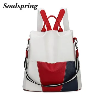 Youth Girl Large-capacity Backpack 2019 New Summer Hot High Quality Luxury Designer Design Stitching Student Bag White
Youth Girl Large-capacity Backpack 2019 New Summer Hot High Quality Luxury Designer Design Stitching Student Bag White