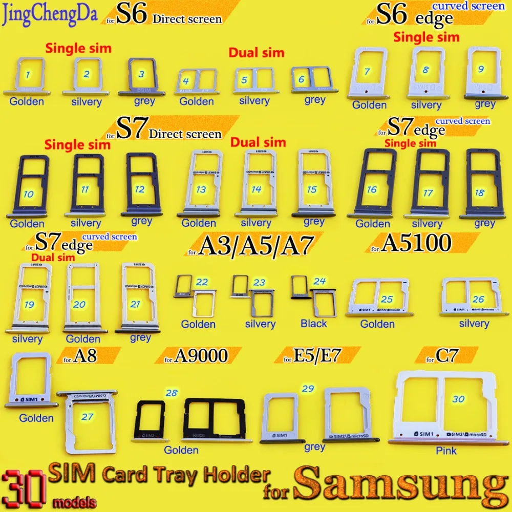 For Samsung S6 S6 edge S7 Single /Dual SIM Card Tray Holder Slot for Samsung Galaxy S7 edge G935F Replacement Part
For Samsung S6 S6 edge S7 Single /Dual SIM Card Tray Holder Slot for Samsung Galaxy S7 edge G935F Replacement Part