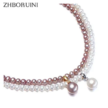 ZHBORUINI Fashion Necklace Pearl Jewelry Natural Freshwater Pearl Pendant Necklace 925 Sterling Silver Choker Necklace For Women
ZHBORUINI Fashion Necklace Pearl Jewelry Natural Freshwater Pearl Pendant Necklace 925 Sterling Silver Choker Necklace For Women