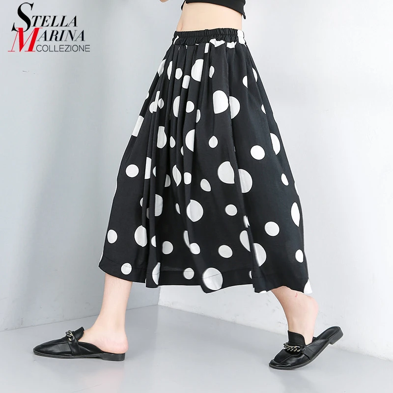2019 Korean Style Women Summer Black A-line Skirt Dots Printed Mid Calf Length Elastic Waist Ladies Cute Wear Casual Skirts J686
2019 Korean Style Women Summer Black A-line Skirt Dots Printed Mid Calf Length Elastic Waist Ladies Cute Wear Casual Skirts J686