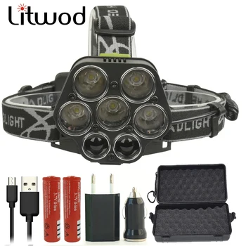 Litwod z202507 Powerful Led Headlamp Micro USB Charger Headlight 5*T6 + 2*XPE Head Lamp Portable Light flashlight Torch Lantern
Litwod z202507 Powerful Led Headlamp Micro USB Charger Headlight 5*T6 + 2*XPE Head Lamp Portable Light flashlight Torch Lantern