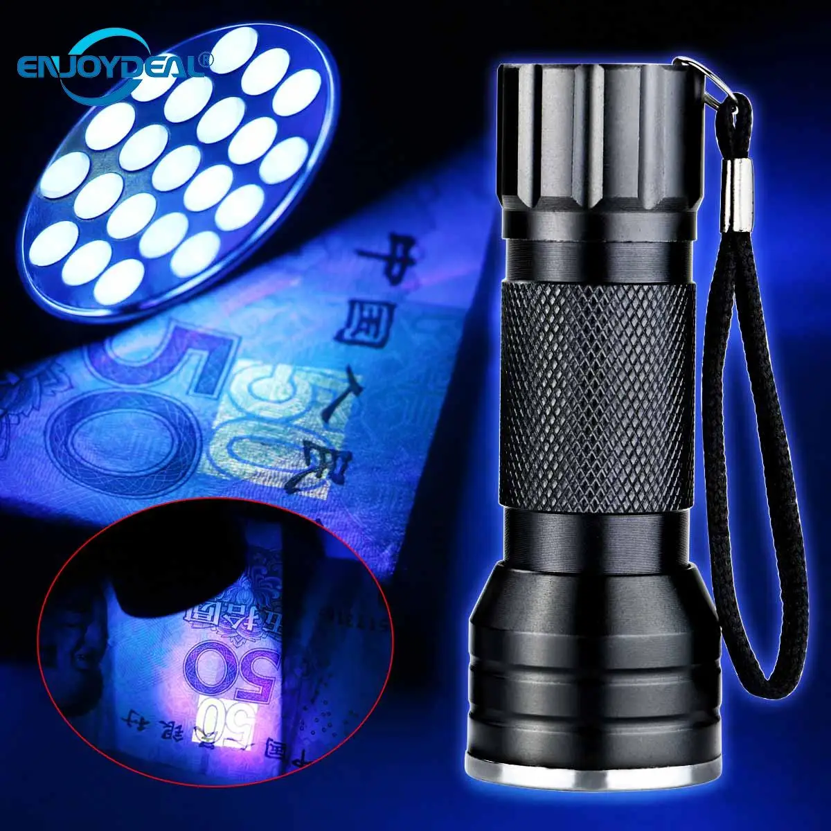 

Led UV Flashlight Torch Light Ultra Violet 21 LED 395nm Mini Blacklight Aluminum Torch Lamp For Marker Cash Checker Detection