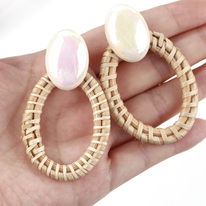 Flashbuy Rattan Knit Handmade Oval Hollow Drop Earrings For Women Bohemia Fashion Jewelry Simple Wedding Hollow Earrings Gift
Flashbuy Rattan Knit Handmade Oval Hollow Drop Earrings For Women Bohemia Fashion Jewelry Simple Wedding Hollow Earrings Gift