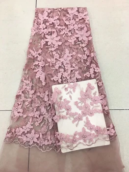 French Lace Fabric Pink Wedding High Quality African Tulle Lace Fabric 5Yards/Lot 3 d Flowers Embroidered Tulle Lace Fabric
French Lace Fabric Pink Wedding High Quality African Tulle Lace Fabric 5Yards/Lot 3 d Flowers Embroidered Tulle Lace Fabric
