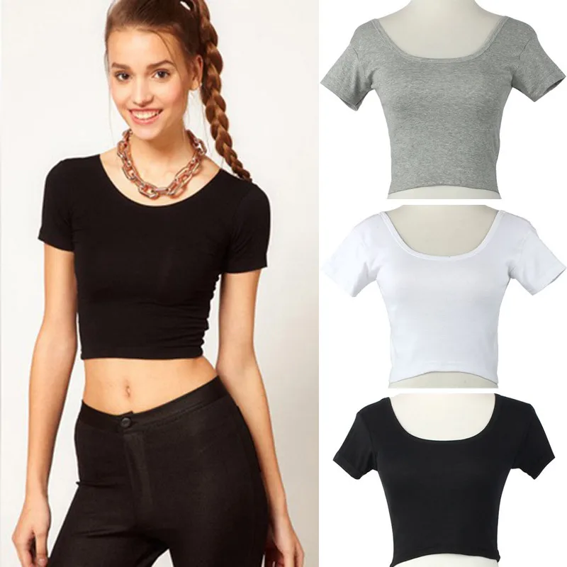 Summer Short Sleeves Sexy Women Basic Tees Tops Cropped T-shirt Summer Spring Broadcloth t shirt women Party beach shirt #7
Summer Short Sleeves Sexy Women Basic Tees Tops Cropped T-shirt Summer Spring Broadcloth t shirt women Party beach shirt #7