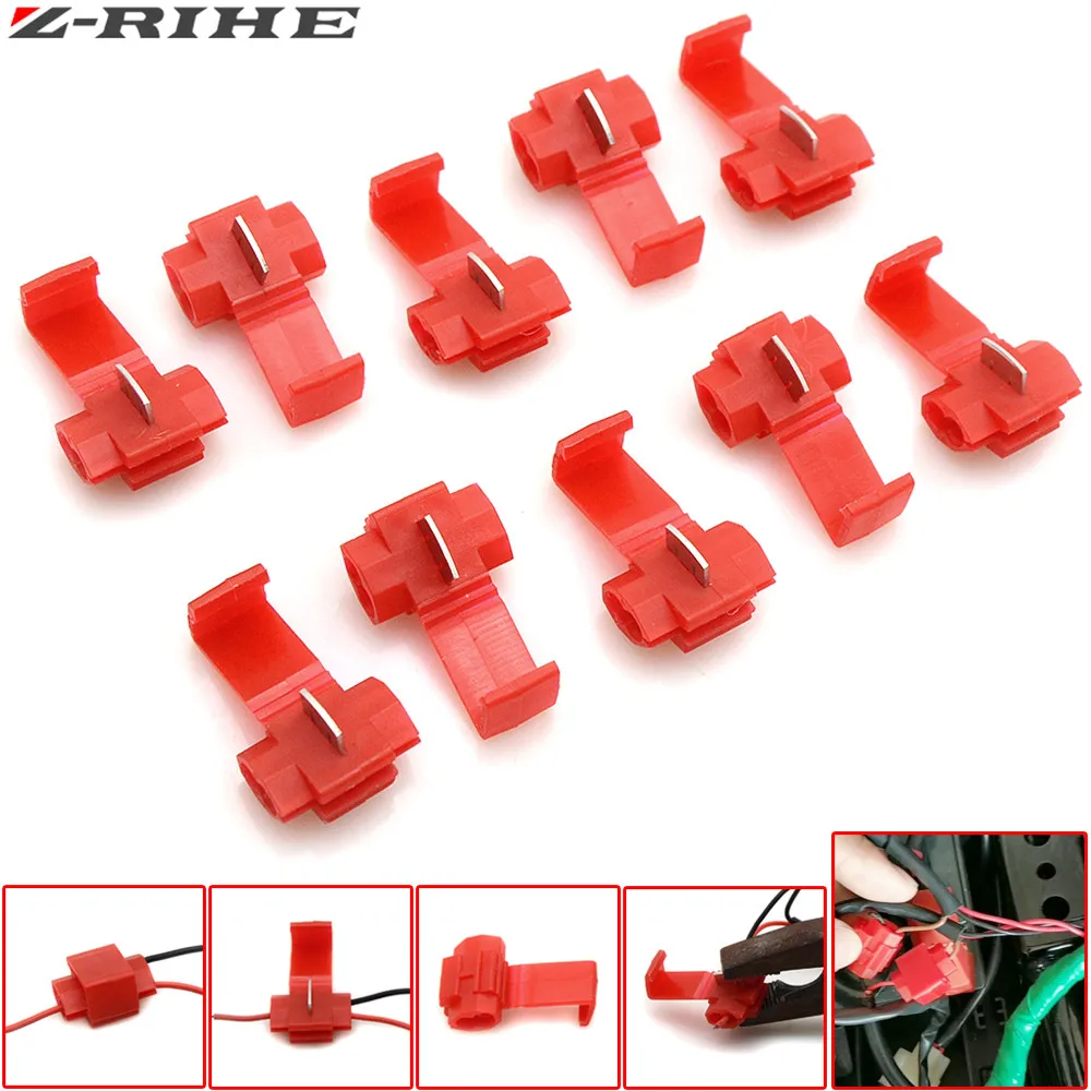 10pcs Wire terminals quick wiring connector cable clamp FOR AWG 22-18 For YAMAHA YZF R25 R15 R6 R125 kawasaki z750 Z800 FZ8 FZ1
10pcs Wire terminals quick wiring connector cable clamp FOR AWG 22-18 For YAMAHA YZF R25 R15 R6 R125 kawasaki z750 Z800 FZ8 FZ1