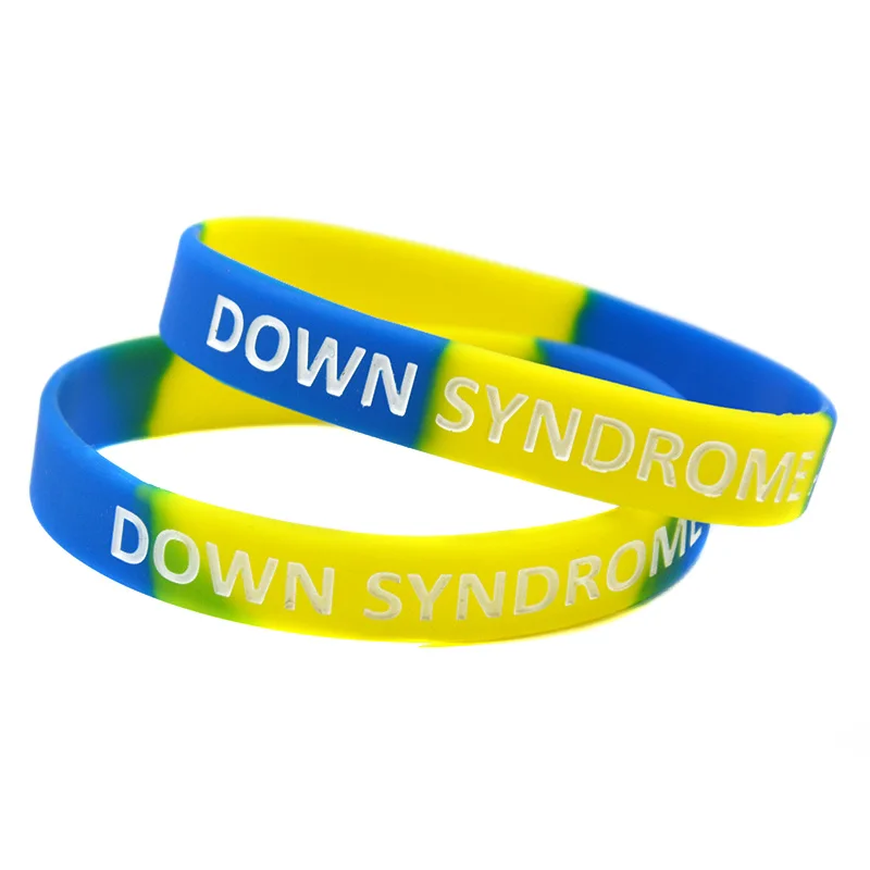 OneBandaHouse 50PCS/Lot Segmented Colour Wristband Down Syndrome Awareness Silicone Bracelet
OneBandaHouse 50PCS/Lot Segmented Colour Wristband Down Syndrome Awareness Silicone Bracelet