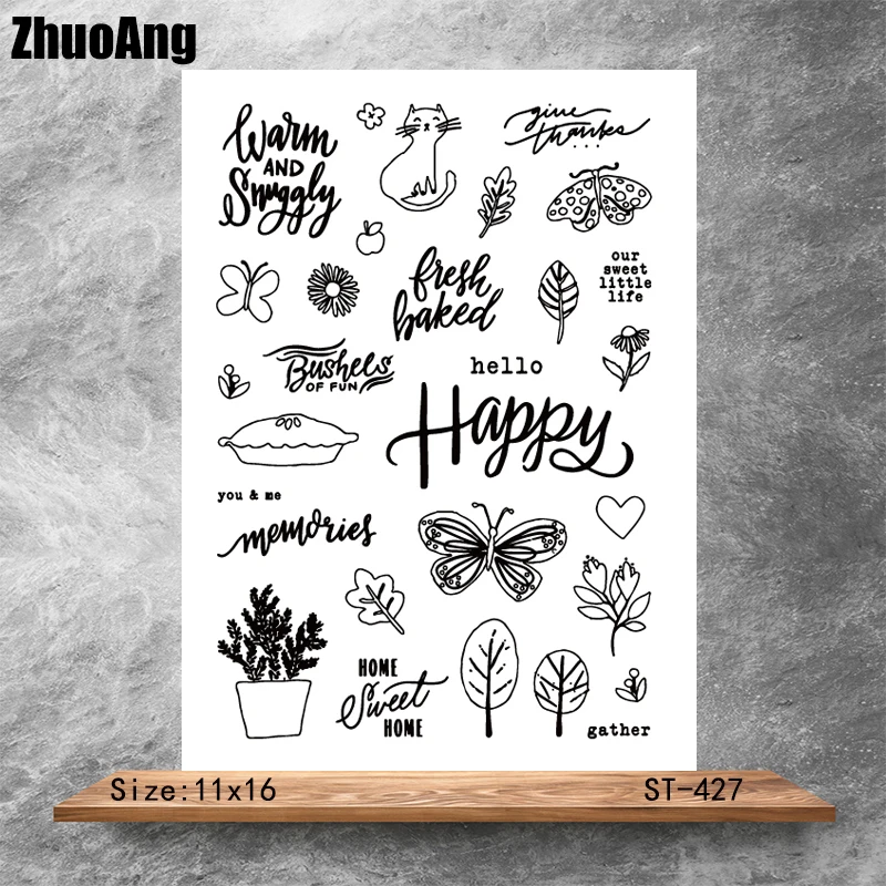 Happy natural life Transparent Clear Stamps DIY Scrapbooking Album Card Making DIY Decoration Making Embossing Stencil
Happy natural life Transparent Clear Stamps DIY Scrapbooking Album Card Making DIY Decoration Making Embossing Stencil