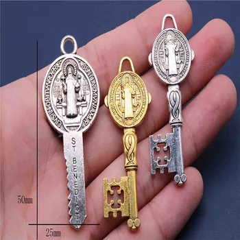 30 pieces / Saint Benedict Exorcism Amulet Medallion Catholic Cross Key Pendant Many Pendants Alloy Handmade Jewelry DIY
30 pieces / Saint Benedict Exorcism Amulet Medallion Catholic Cross Key Pendant Many Pendants Alloy Handmade Jewelry DIY