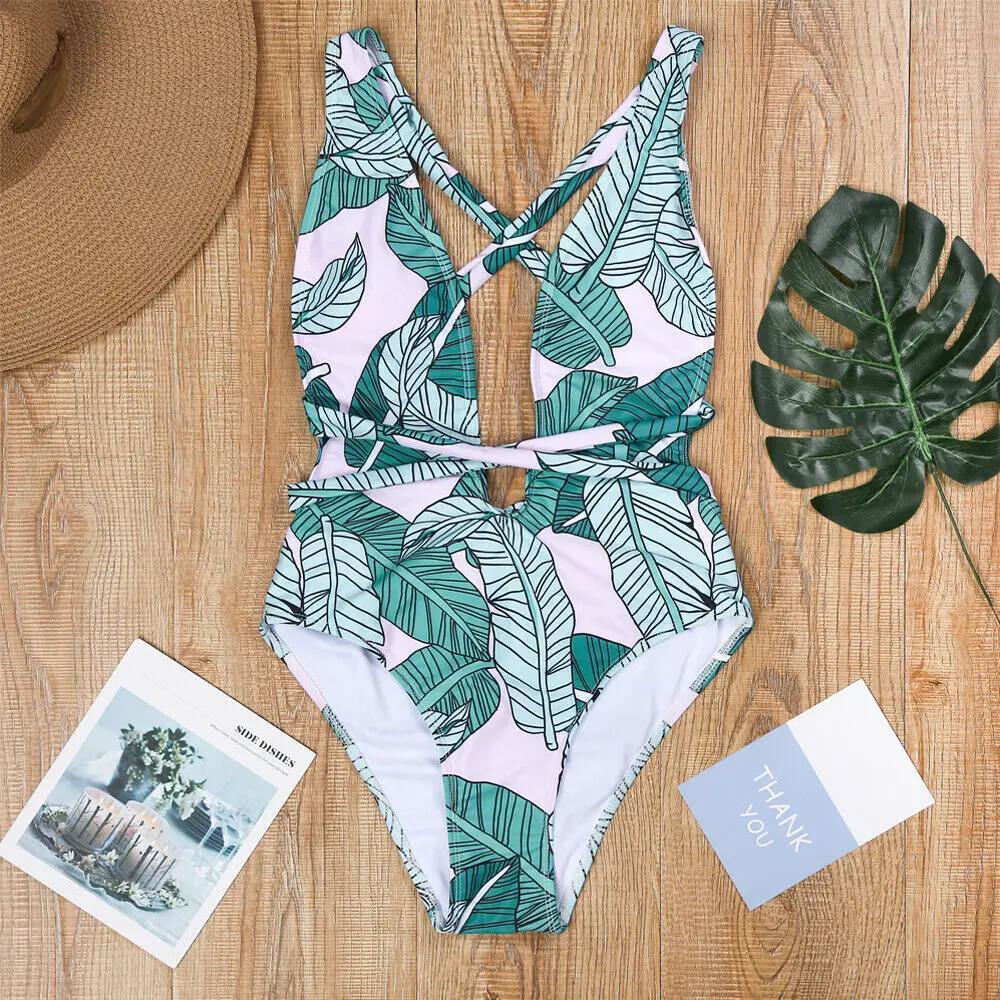Women's fashion one-piece suit swimsuit sexy bandage floral Monokini swimsuit push up beachwear
Women's fashion one-piece suit swimsuit sexy bandage floral Monokini swimsuit push up beachwear