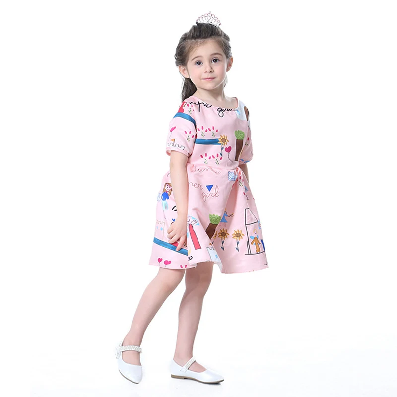 Baby Kid Little Girls Short Sleeve Dress 2017 New Summer Luxury Wedding Party Princess Dresses Boutique Children's Clothing Pink
Baby Kid Little Girls Short Sleeve Dress 2017 New Summer Luxury Wedding Party Princess Dresses Boutique Children's Clothing Pink