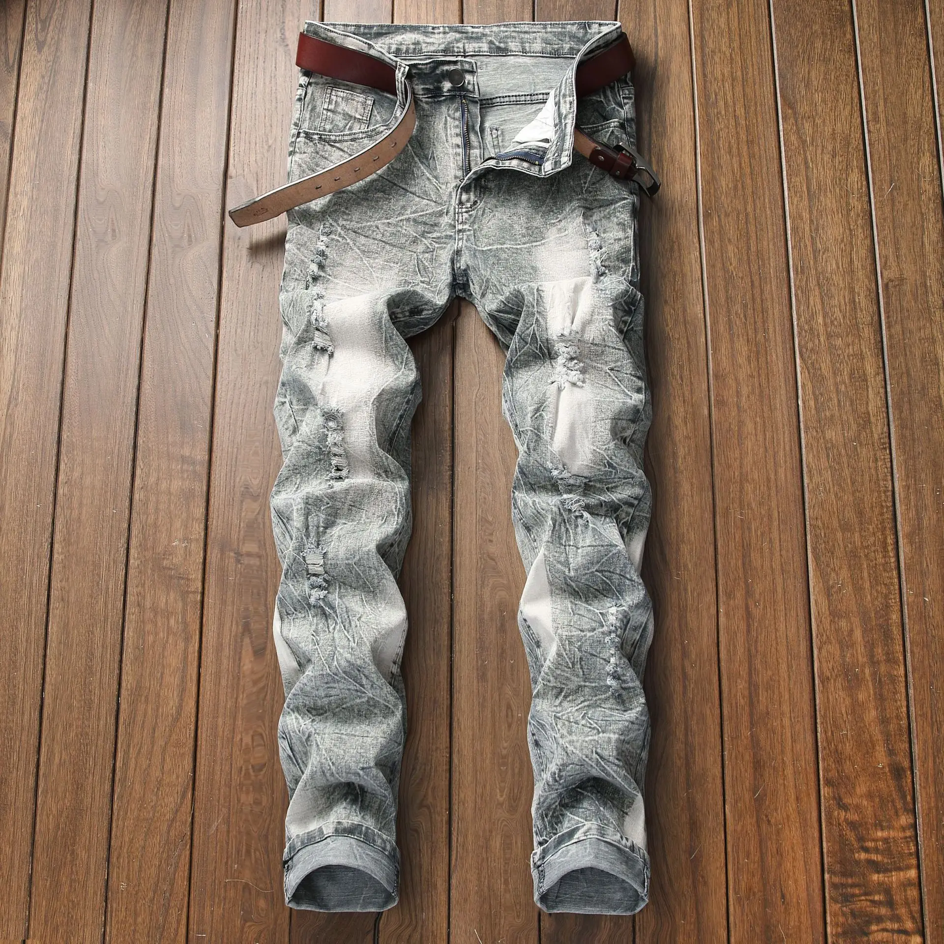 New Fashion Jeans Men Denim Trousers Snow Wash Men Jeans Brand Design Ripped straight Slim Strech Casual Jeans For Men
New Fashion Jeans Men Denim Trousers Snow Wash Men Jeans Brand Design Ripped straight Slim Strech Casual Jeans For Men
