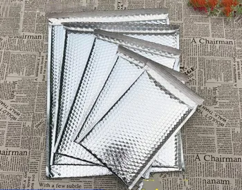 50pcs/lot Multi-Sizes Sliver Aluminum Bubble Shipping Bag,Padded Envelopes Bubble Mailer Bag,Aluminum Foil Gift Bag Packing Wrap
50pcs/lot Multi-Sizes Sliver Aluminum Bubble Shipping Bag,Padded Envelopes Bubble Mailer Bag,Aluminum Foil Gift Bag Packing Wrap
