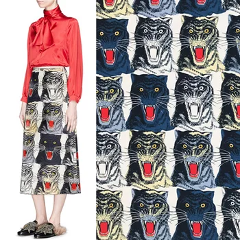 100X145cm Multicolor Leopards Tiger Heads Beige Stretch Polyester Fabric for Woman Summer Skirt Dress Sewing DIY
100X145cm Multicolor Leopards Tiger Heads Beige Stretch Polyester Fabric for Woman Summer Skirt Dress Sewing DIY