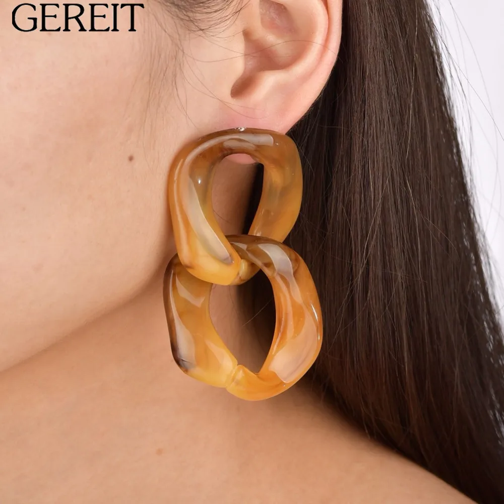 GEREIT Vintage Big Exaggerated Resin Earrings For Women Fashion Boho Geometric Large Circle Acrylic Long Drop Statement Earrings
GEREIT Vintage Big Exaggerated Resin Earrings For Women Fashion Boho Geometric Large Circle Acrylic Long Drop Statement Earrings