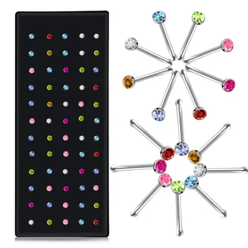 Utimtree Wholesale 60PCS/lot 316L Surgical Steel Nose Studs Rings Body Jewelry Nose Piercing Ring Bone Bulk Bar Sexy
Utimtree Wholesale 60PCS/lot 316L Surgical Steel Nose Studs Rings Body Jewelry Nose Piercing Ring Bone Bulk Bar Sexy