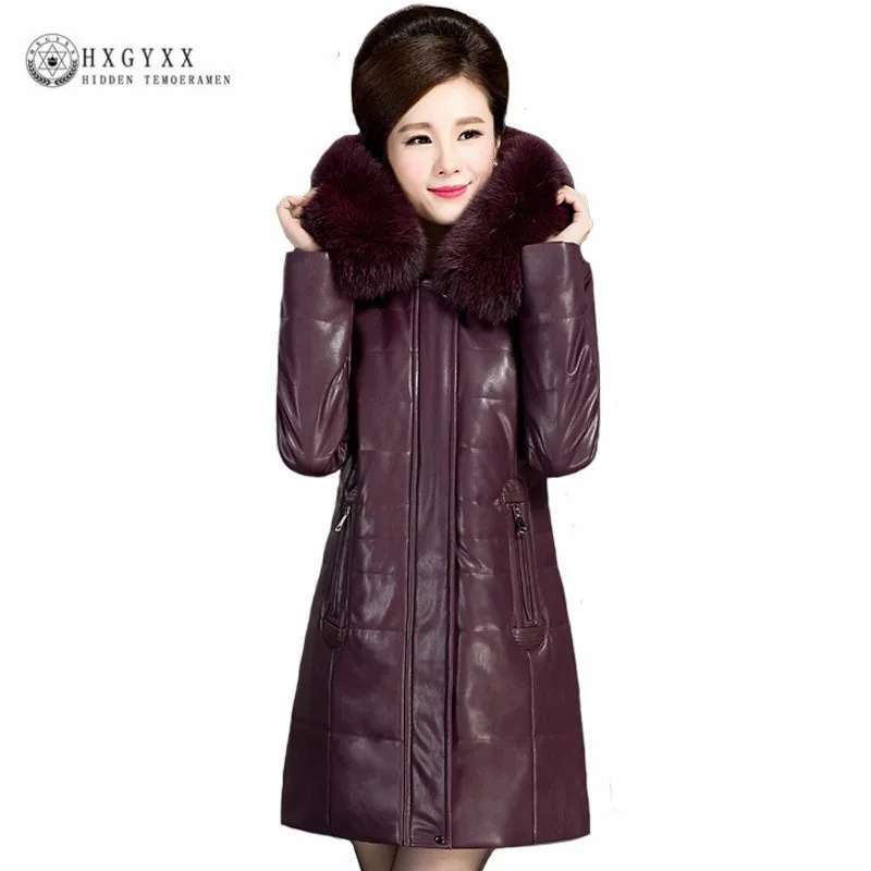 Женское пальто с хлопковой подкладкой зимняя парка меховым воротником размера