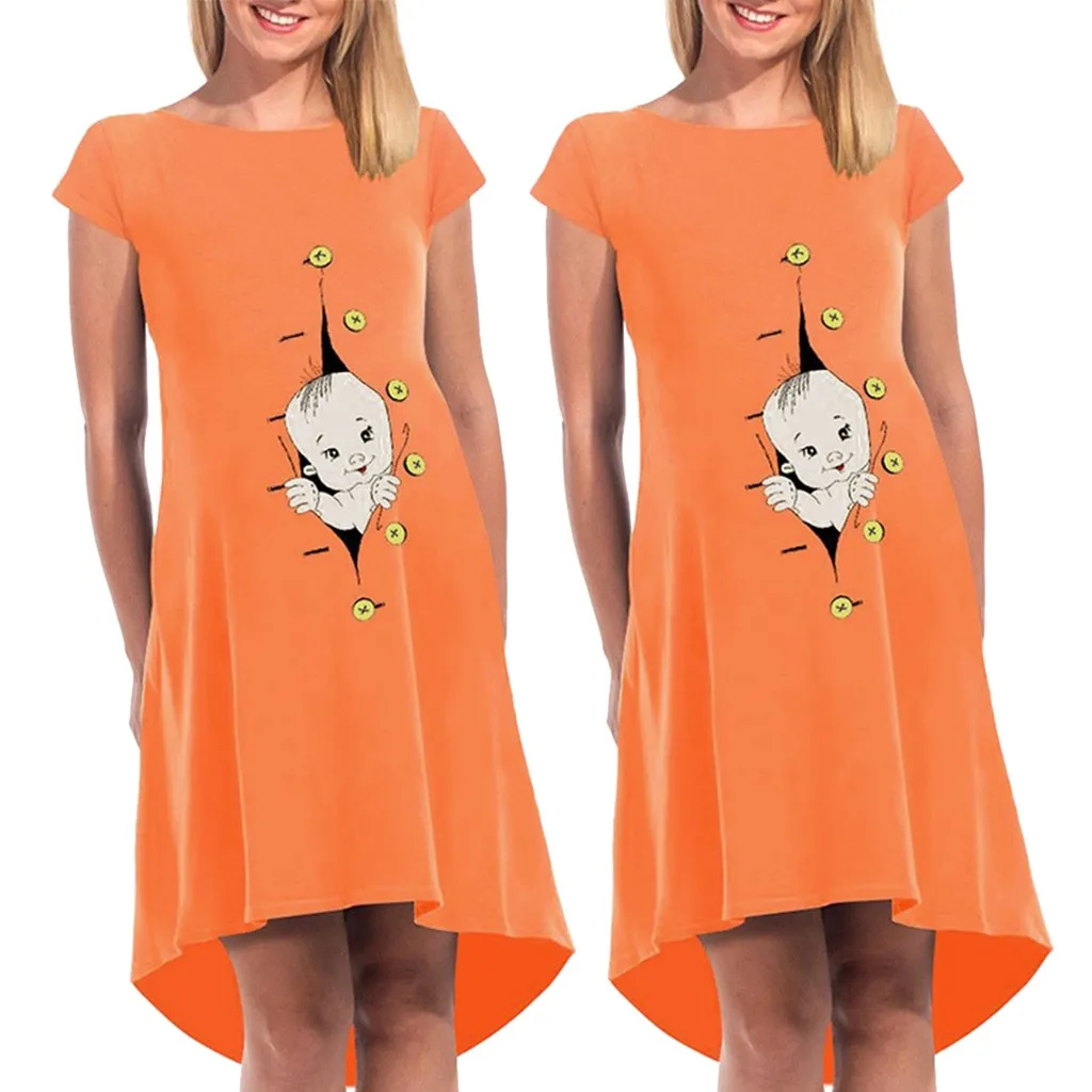 Women Maternity Gown Short Sleeve Cartoon Cute Print Casual Dress Pregnancy Dresses Ropa Premama Embarazadas Vestido Gestante
Women Maternity Gown Short Sleeve Cartoon Cute Print Casual Dress Pregnancy Dresses Ropa Premama Embarazadas Vestido Gestante