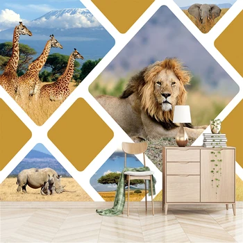 3D Creative Animal Elephant Lion Giraffe Wallpaper Murals Painting Art Mural vinyl decals wall stickers Living Room Home Decor
3D Creative Animal Elephant Lion Giraffe Wallpaper Murals Painting Art Mural vinyl decals wall stickers Living Room Home Decor