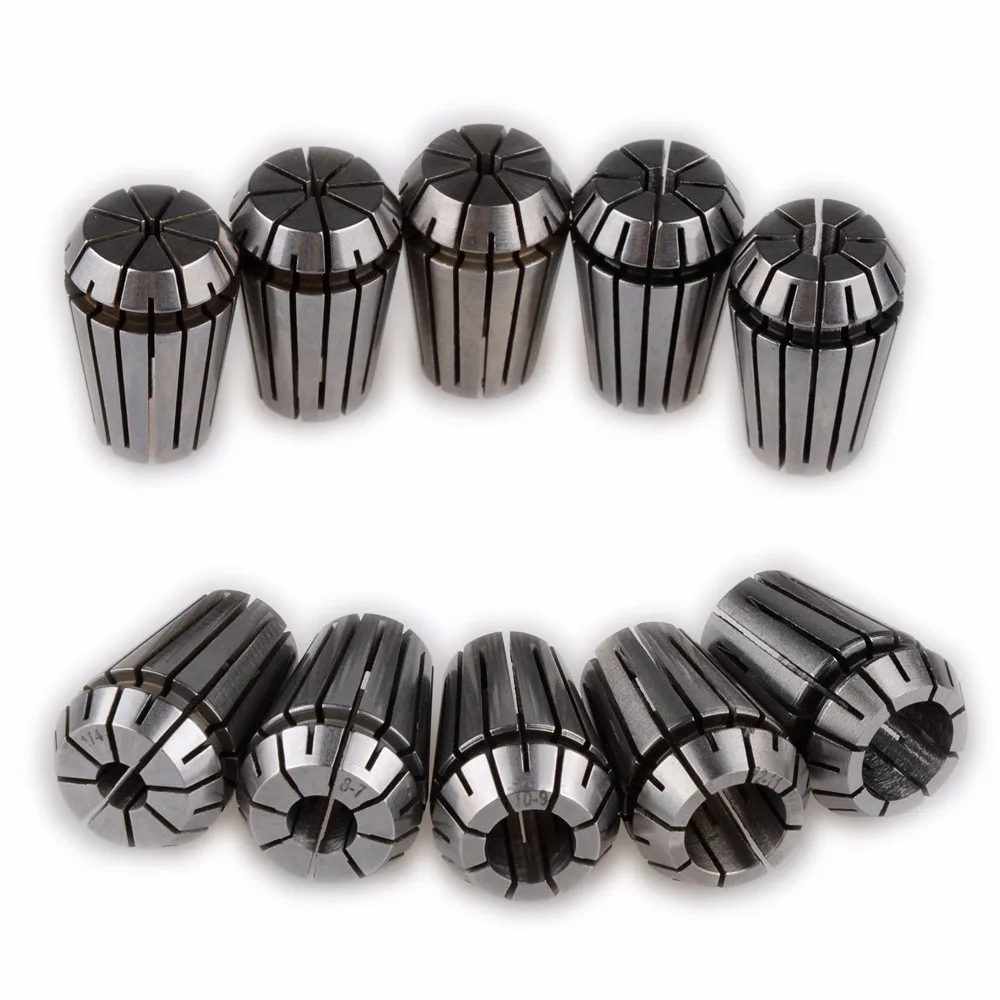10pcs ER20 Precision Spring Collet Set CNC Milling Lathe Tool ER20 Spring Collet Chuck