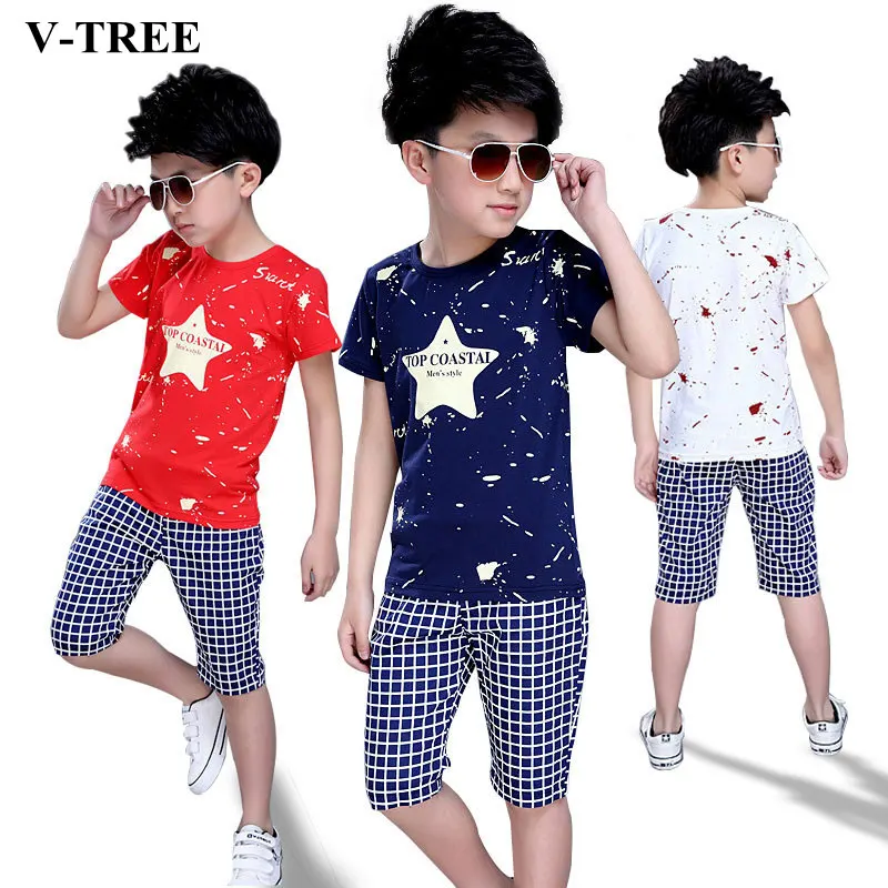 Fashion Summer Style Boys Clothing Sets Teenagers Baby Boys T-shirt + Knee Length Pants Suit Sets Kids Children Sets 4-12 Year
Fashion Summer Style Boys Clothing Sets Teenagers Baby Boys T-shirt + Knee Length Pants Suit Sets Kids Children Sets 4-12 Year
