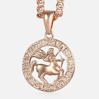 585 Rose Gold Sagittarius Zodiac Sign Necklace For Women Men Pendant Necklace Fashion Jewelry Gifts GP181
585 Rose Gold Sagittarius Zodiac Sign Necklace For Women Men Pendant Necklace Fashion Jewelry Gifts GP181