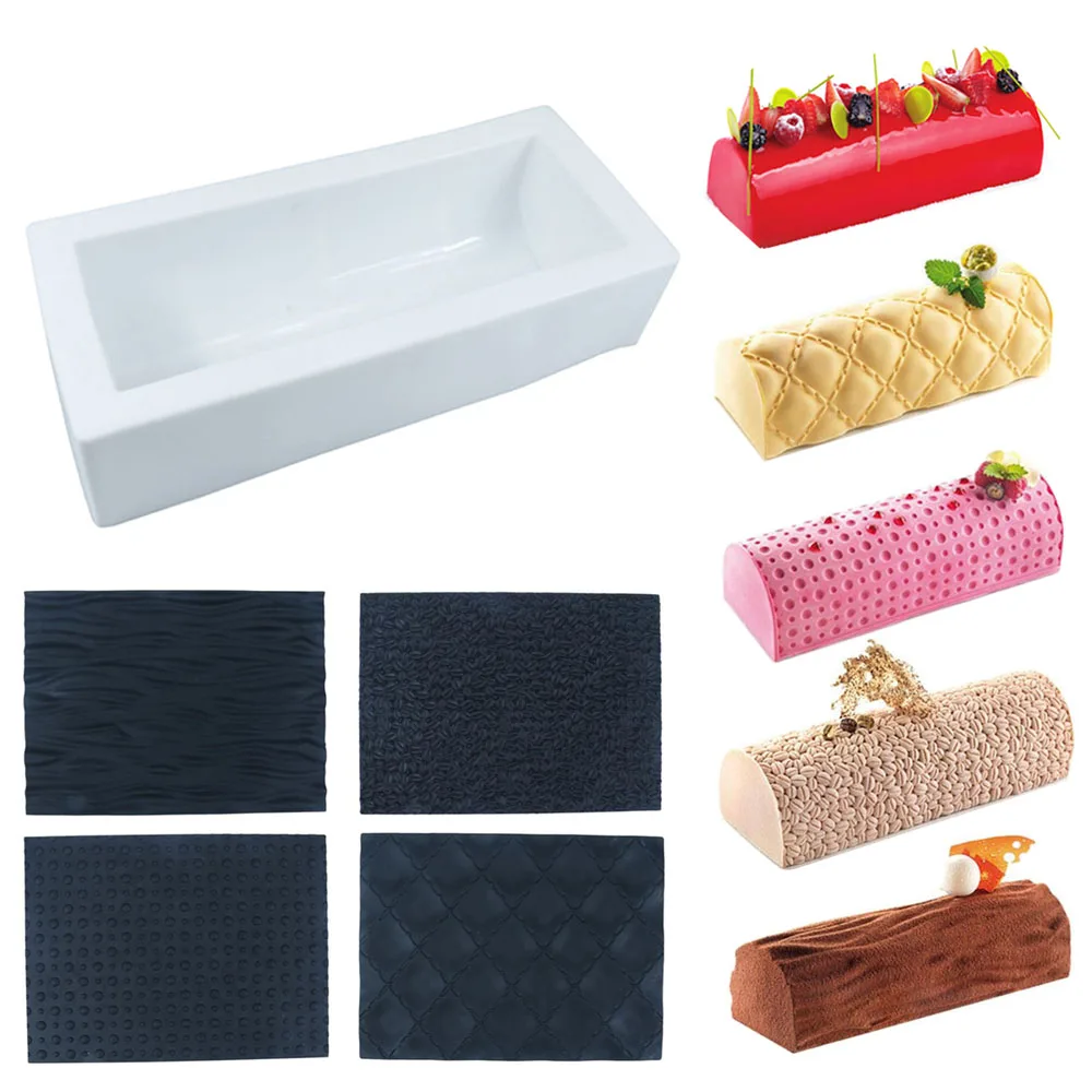 5Pcs Wood Heart Shape Texture 3D Silicone Cake Mold baking mat Twinkie Buche Log Kit Dessert Bakeware silicone Cake baking Mold
5Pcs Wood Heart Shape Texture 3D Silicone Cake Mold baking mat Twinkie Buche Log Kit Dessert Bakeware silicone Cake baking Mold