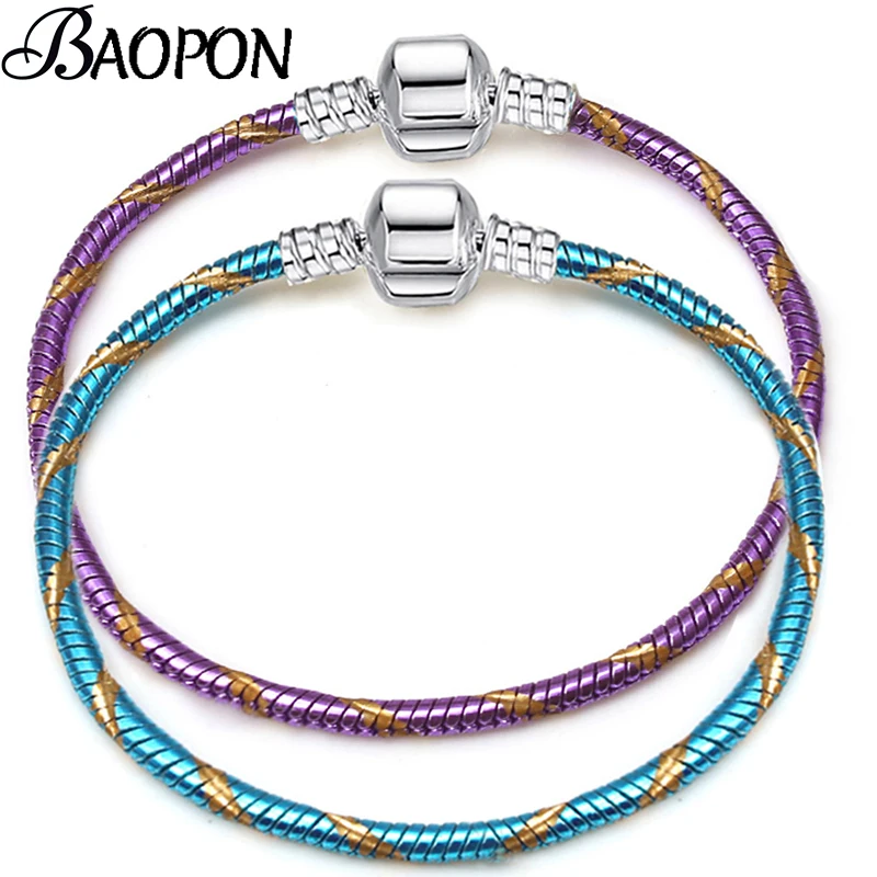 BAOPON Fashion Silver Colorful-Shaped Snake Chain Charm Bracelet For Women Fine Bracelets & Bangles DIY Jewelry Making Gift
BAOPON Fashion Silver Colorful-Shaped Snake Chain Charm Bracelet For Women Fine Bracelets & Bangles DIY Jewelry Making Gift