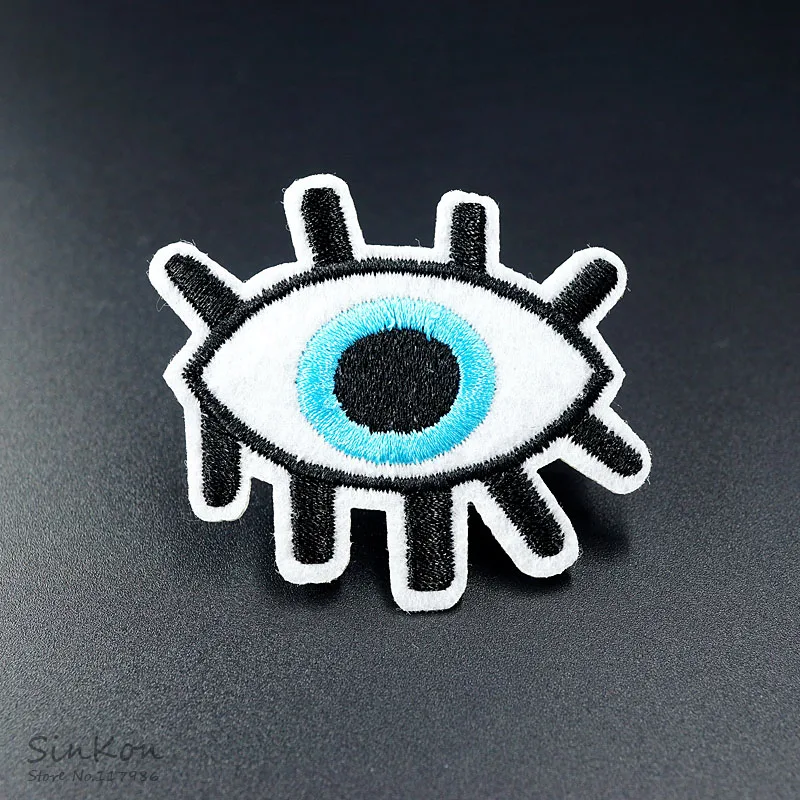 

Eye (Size:5.3X4.8cm) DIY Cartoon Badges Embroidery Patch Applique Ironing Clothing Sewing Supplies Decorative Badge