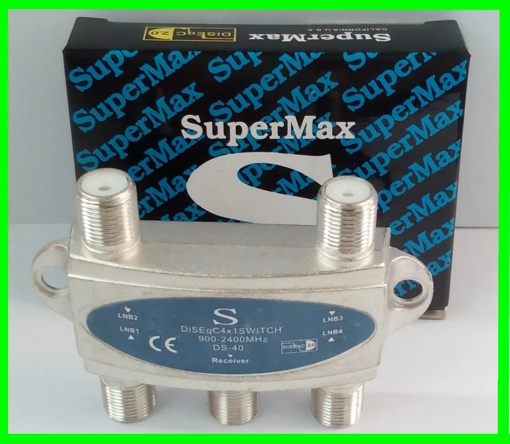 SUPERMAX DS-40 4X1 DiSEqC Switch Satellites FTA TV LNB Switch For Satellite Receiver
SUPERMAX DS-40 4X1 DiSEqC Switch Satellites FTA TV LNB Switch For Satellite Receiver