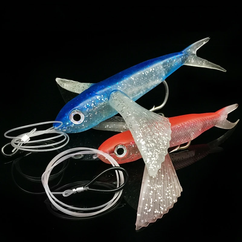 17cm 21cm Lifelike Fly Fishing Bait Seawater Fishing Tackle Pesca Leurre Soft Fish wing Angling Curls Trolling Tuna Mackerel
17cm 21cm Lifelike Fly Fishing Bait Seawater Fishing Tackle Pesca Leurre Soft Fish wing Angling Curls Trolling Tuna Mackerel