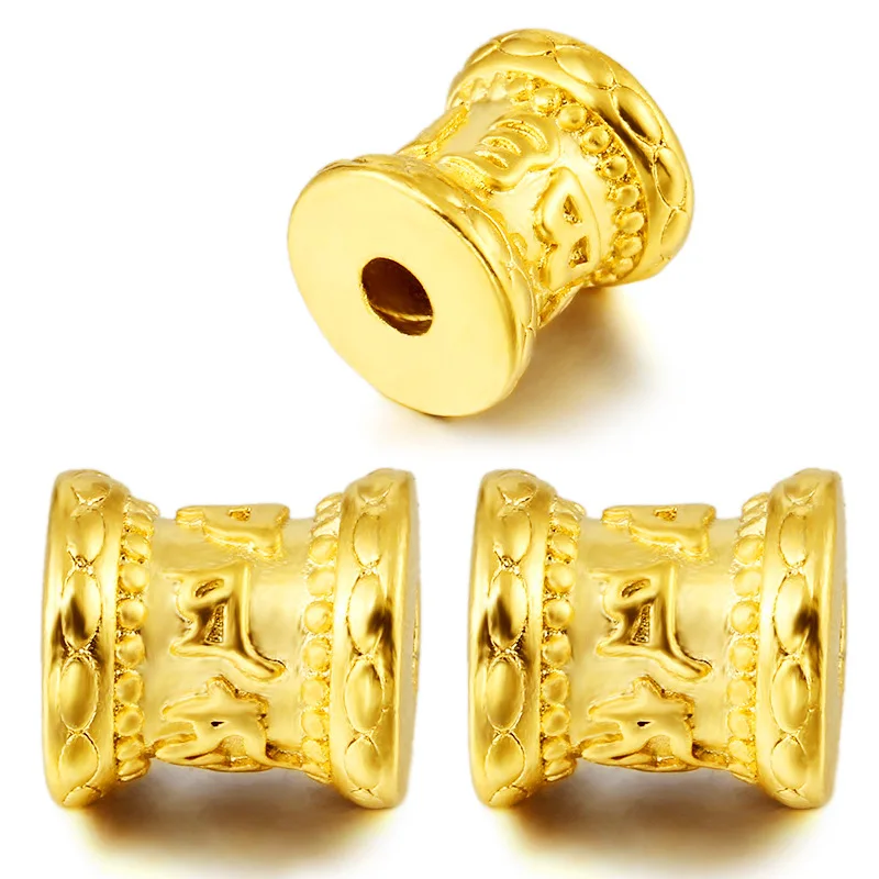 2pcs New six-word mantra barrel beads gold-plated beads DIY accessories 3D hard gold bracelets wholesale
2pcs New six-word mantra barrel beads gold-plated beads DIY accessories 3D hard gold bracelets wholesale