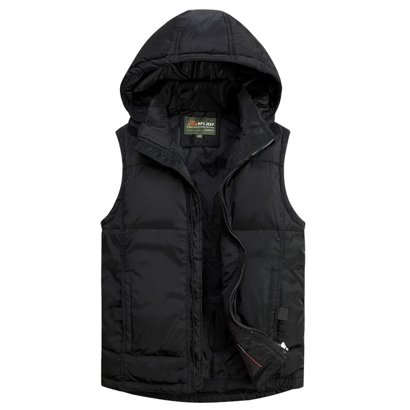 Men's Loose Thiced Vest Waistcoat Autumn Winter Thick Cotton Vests Hooded Plus Size XXXXXL Mens Outerwear Men Coats Tops
Men's Loose Thiced Vest Waistcoat Autumn Winter Thick Cotton Vests Hooded Plus Size XXXXXL Mens Outerwear Men Coats Tops