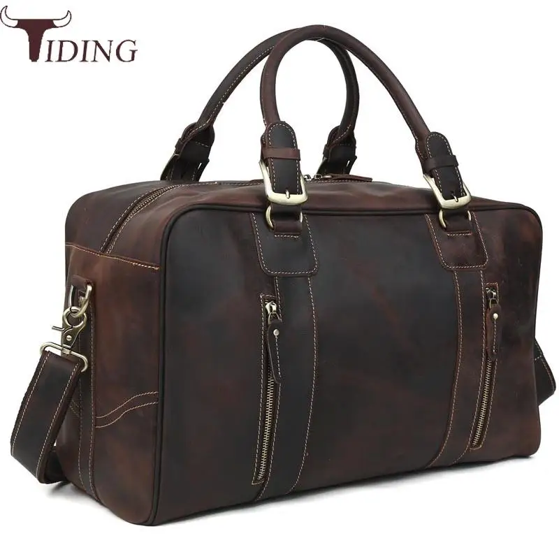 Tiding Luxury Cow Leather Mens Travel Bags Vintage Weekender Bag Travel Totes Zipper Duffle Bag Travelling Luggage Chocolate New
Tiding Luxury Cow Leather Mens Travel Bags Vintage Weekender Bag Travel Totes Zipper Duffle Bag Travelling Luggage Chocolate New