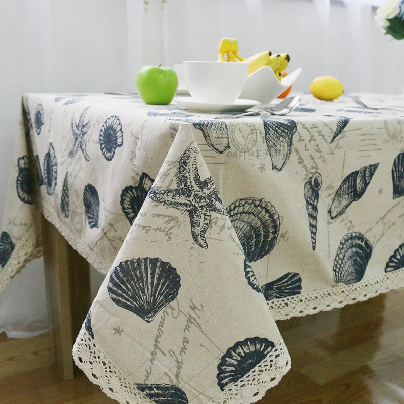 Cotton Linen Tablecloth Starfish Seashells Pattern Washable Dinner Table Cloth Placemat Table Protector Cover Home Decoration
Cotton Linen Tablecloth Starfish Seashells Pattern Washable Dinner Table Cloth Placemat Table Protector Cover Home Decoration