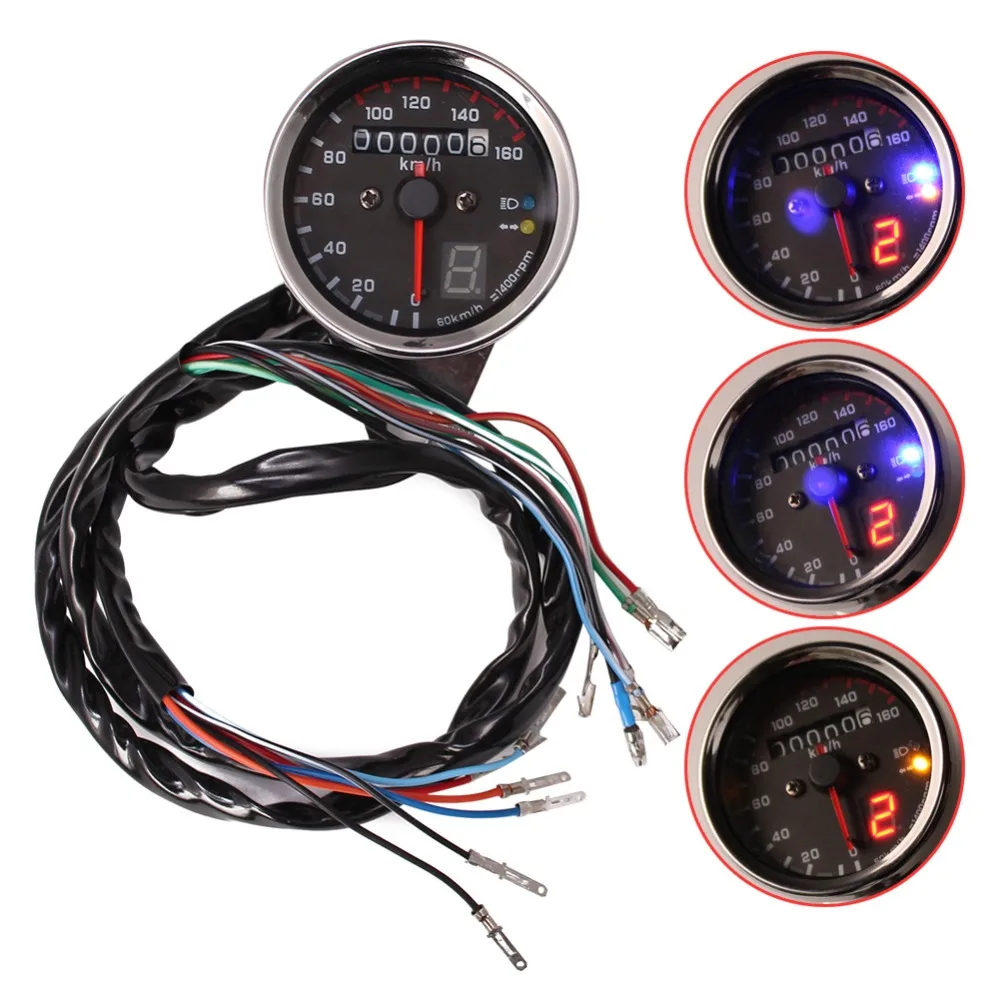 0-160km/h Motorcycle Meter LED digita Indicator Cafe Racer Light Tachometer Odometer Speedometer Gauge Instrument
0-160km/h Motorcycle Meter LED digita Indicator Cafe Racer Light Tachometer Odometer Speedometer Gauge Instrument