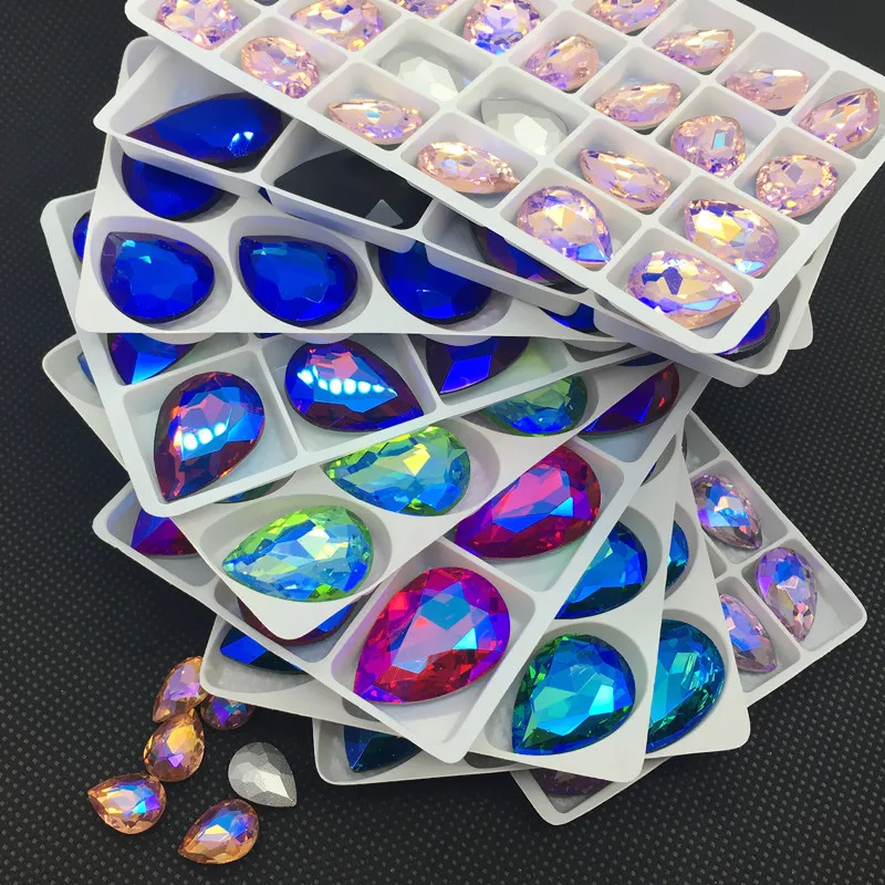 7x10~20x30mm Glass Crystal Teardrop Fancy Stone Pointed Back Crystals ,Siam red,Violet,Pink AB Colors For Jewelry Making
7x10~20x30mm Glass Crystal Teardrop Fancy Stone Pointed Back Crystals ,Siam red,Violet,Pink AB Colors For Jewelry Making